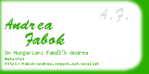 andrea fabok business card